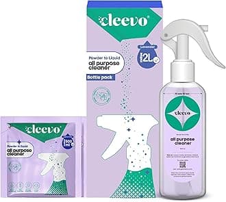 Cleevo All- Surface Cleaner- 2 Litre Bottle Pack | Plant-based Powerful Surface Cleaning Liquid for Tough Stains | Non-toxic Stain Remover for Home Surfaces Cleaning | Multi Surface Cleaner (Lavender)