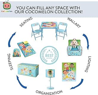 Idea Nuova Cocomelon Saucer Chair, Relaxing, Foldable, Polyester