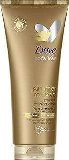 Dove Summer Revived Medium to Dark Gradual Tanning Lotion For a Sun-Kissed Glow Self Tan Body Lotion Tanning Lotion For All Skin Types, 200 ml (Pack of 1)