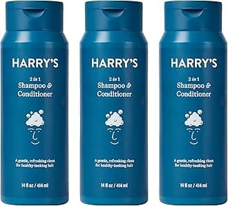 Men's Shampoo and Conditioner 2 in 1, Gentle & Refreshing For All Hair Types, 14 Fl Oz, 3 Count