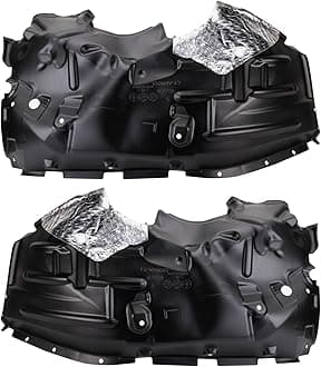 TRQ Front Inner Fender Liner Set Compatible with 2018-2023 Jeep Wrangler CH1248198 CH1249198