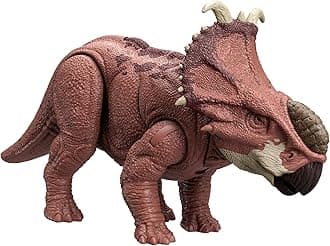 Mattel Jurassic World Action Figure Roaring! Pachycephalosaurus, Kids Figure, Dinosaur Toy, Total Length: Approx. 11.1 inches (28.3 cm), Ages 4 and Up, Brown HTK72