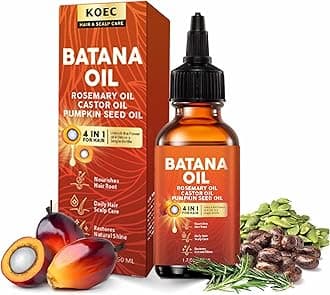 100% Pure Batana Oil for Hair Growth – USDA Certified, Organic & Cold-Pressed – Strengthens Roots, Anti-Hair Loss, Repairs Split Ends, With Castor Rosemary Pumpkin Seed oil for Scalp & Thicker Hair