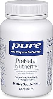 PreNatal Nutrients - for Pregnancy & Lactation - Aids Energy & DNA Development* - with Folate, Choline & Iron - Gluten Free & Non-GMO - 60 Capsules