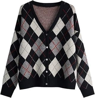 Argyle Cardigan Sweater