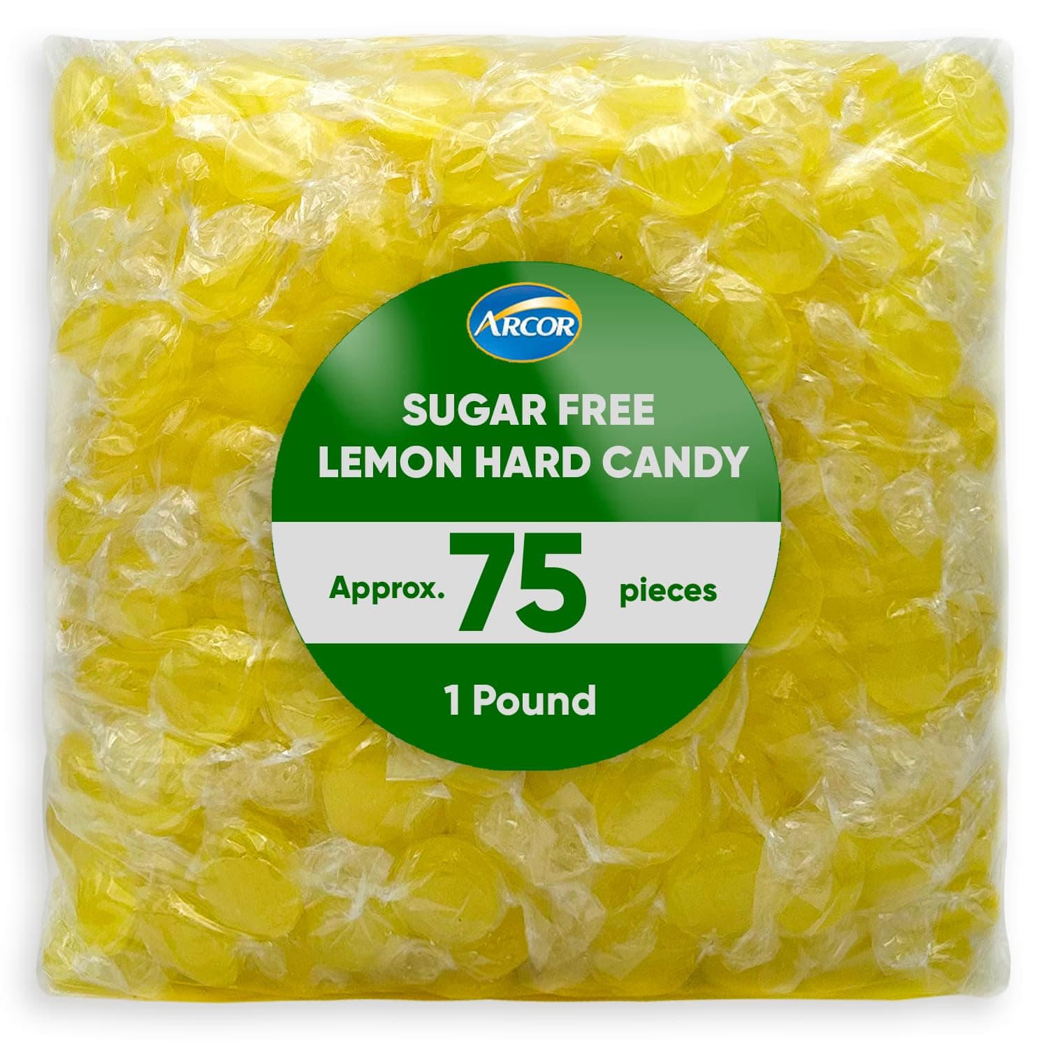 Lemon Drops Sugar Free Candy - Hard Candy Bulk - 1 Pound Of Approx 75 Sugar Free Mints Candies - Individually Wrapped - Christmas - Hard Lemon - SF Lemons Fresh Pack - Holiday
