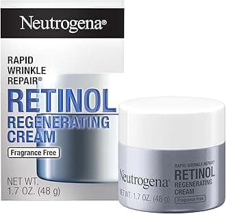 Neutrogena Rapid Wrinkle Repair, Retinol Face Moisturizer, Daily Anti-Aging Neck & Face Cream with Hyaluronic Acid, Retinol Cream, Fragrance-Free, Fades Fine Lines, Wrinkles and Dark Spots, 1.7 oz