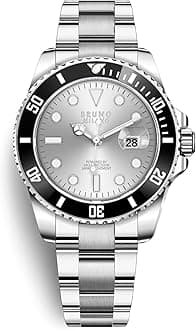 BRUNO MILANORoyal Masterpiece Ultra-Thin Quartz Movement with Stainless Steel Band Fashion Watch for Men and Boys