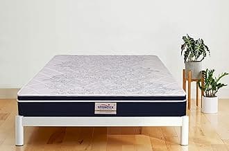 Springtek Eurotop Luxe Memory Foam Mattress | 8 Inches Euro Top Adaptable Temperature Regulated Memory Foam Pocket Spring Double Size Gadda |78x48 Inch