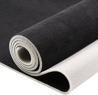 Suede Headliner Fabric with Foam Backing Material - 60×144inch Micro-Suede Headliner/Roof/Ceiling Fabric for Automotive/Home Repair Replacement DIY 60inch Width by The Yard - Black