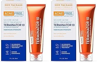 AcneFreeAcne Spot Treatment with Benzoyl Peroxide 10% | Maximum Strength | 1 Ounce | Pack of 2