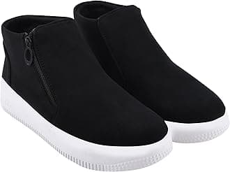 Women's Stylish Suede Casual Boot Sneakers | Ankle Length Slip-On Booot with Side Zipper & Comfortable Slip-Resistant Sole