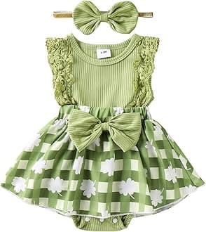 Baby Girl Clothes Newborn Romper Dress Infant Lace Ruffle Sleeveless Summer Outfits with Headband 0-12 Months
