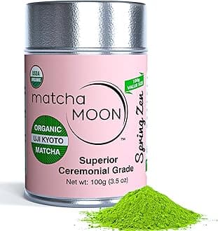 Matcha Moon Spring Zen Matcha Green Tea Powder - Ceremonial Grade Matcha Green tea - Organic Japanese Matcha - Traditional Matcha Powder from Uji Kyoto - 100g (3.5 oz.)