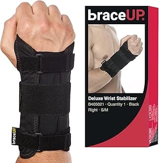 BraceUP Carpal Tunnel Wrist Brace - Metal Wrist Splint for Hand and Wrist Support, Tendonitis Arthritis Pain Relief