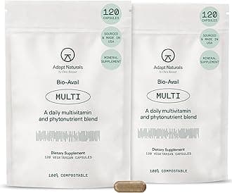 Adapt Naturals Multivitamin for Women & Men, Bioavailable Easy-to-Absorb Multivitamin Daily Supplement with Biotin, Niacin, Vitamin A, B, C, D, E, K1, Zinc, Magnesium - Immune Support - 60 Day Supply