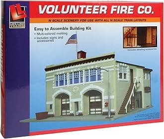 Life-Like Trains N Scale Building Kit -Volunteer Fire Company