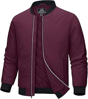MAGCOMSEN Bomber Jackets for Men Winter Casual Quilted Jacket Warm Windproof Padded Jackets Zip Up Coats