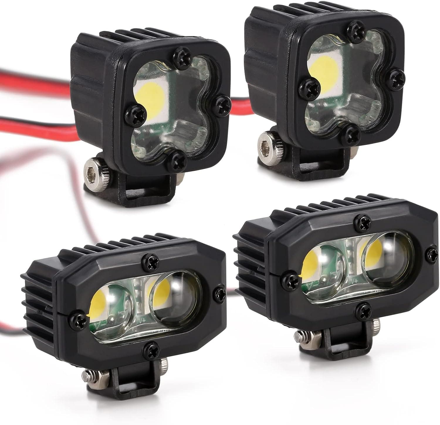 RC LED Light Headlight Crawler for 1/10 RC Crawler Axial TRX-4 TRX6 SCX10 90046 Wraith Redcat Gen8.4 Pieces