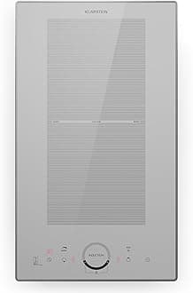 Klarstein Induction Hob, 3500W Cooker, 2 Ring Pan, Built-In Table Top Cookers w/ 2 Hobs, Touch Control, Cooktops, Electric Hot Plates for Cooking