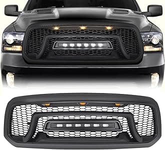 Allinoneparts Armor Style Front Grille Compatible with 2013-2018 Dodge Ram 1500