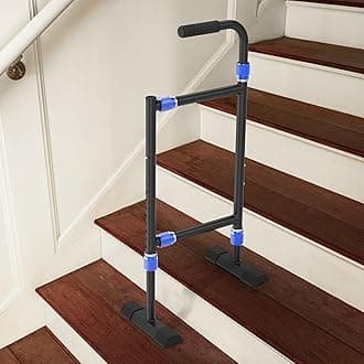 Support Way Aluminum Stair Climbing Aid for Elderly with Widened Base, Adjustable Height, Sturdy Stair Stick, Suitable for Elderly People