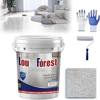 Epoxy Colored Sand Floor Paint,Louisn Forest Epoxys Floors Paints,Epoxyes Floores Paintes for Concrete,High Gloss Marble Effect Epoxy Floor Coating (Light Gray-500g)