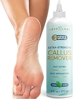 Callus Remover Corn Remover Dead Skin Eliminator And Foot Exfoliator Professional Strength BIG 8 OZ Bottle Made In The USA