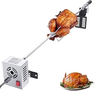 VEVOR Universal Grill Rotisserie Kit for Grills, Electric BBQ Grill with 110V 9W Motor, Stainless Steel Automatic Grilling Kit, Heavy Duty 32"/39" Hexagon Spit Rod, 26 lbs Capacity Grill Attachment