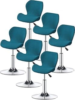 ELYSYSRL Bar Stool Cover Set of 2/4/6 Shell Back Adjustable Swivel Bar Stools Slipcover,Barstool Protector Covers for Dining Room Kitchen (Color : #12, Size : 6pcs)