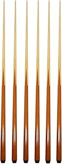 Set of 6 Pool Cues 36"/42"/48"/57" Real 4-Prong House Bar Billiard Pool Cue Stick
