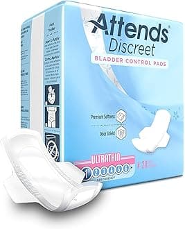 Attends Discreet Incontinence Care Ultra Thin Women's Bladder Control Pads, 9" long, 480 Count