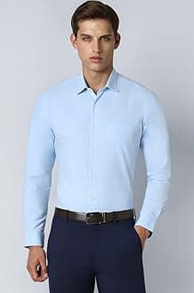 Men's Everday Regular Fit Solid Shirt | Cotton Rich | 5-Pin Pocketing