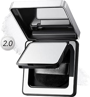 2.0 Black Magnet Soft Focus Powder, Waterproof Translucent Pressed Setting Powder, 24H Longlasting Talc-Free Face Powder, Oil Control Compact Makeup,02 Translucent For Oily Skin, 0.28Oz