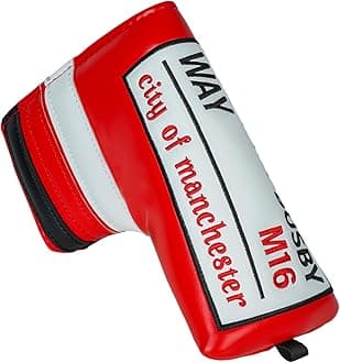 BIG TEETH Golf Blade Putter Cover Headcover Club Protector Magnetic Bar Closure Lucky Putter Cover Compatible with Scotty Cameron Taylormade Odyssey (Football Club)