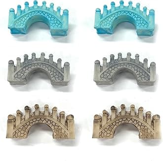 6 Pcs Fairy Garden Accessories Outdoor Resin Miniature Bridges Figurines Ornaments Kit for DIY Craft Gift Landscape Dollhouse Succulents Home Decor