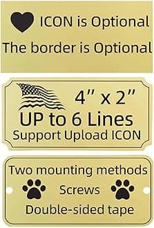 QIPAN Custom Engraved Metal Name Plate,Personalized Name Plaque,Thickened Bru...