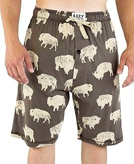 Lazy One Pajama Shorts for Men, Men's Separate Bottoms, Cotton Loungewear