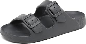 Boys Girls Double Buckle Slide Sandals Comfort Beach Pool Shower Slippers Adjustable Indoor Outdoor Little Kid/Big Kid