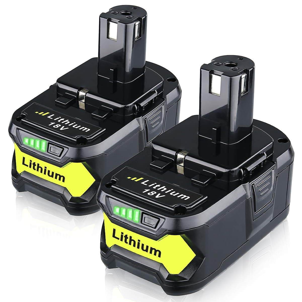 2Pack 18V 7.0Ah Replacement for Ryobi 18V Battery Lithium P104 P105 P102 P103 P107 P109 P108 Compatible with Ryobi Battery Power Tools and Charger with Indicator
