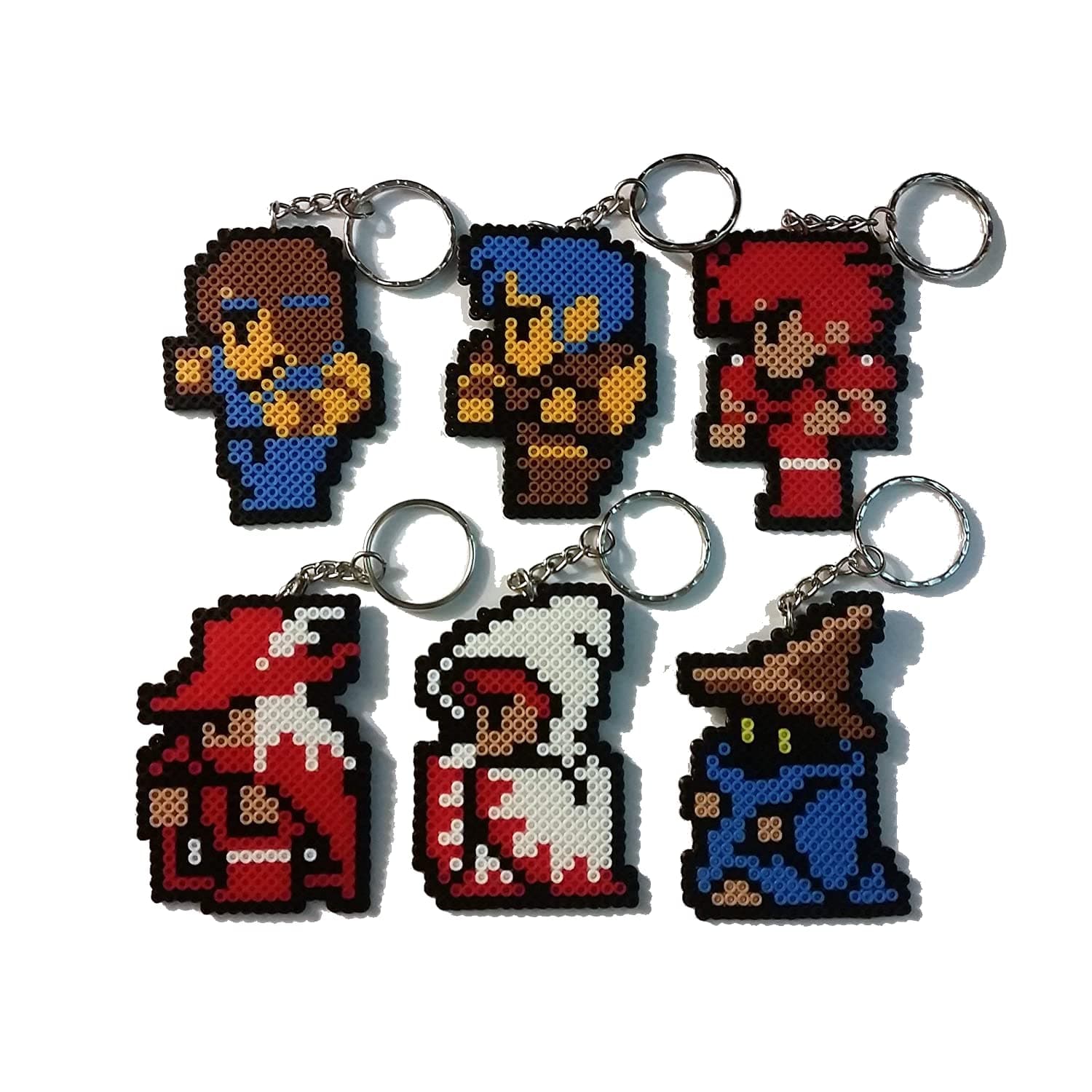 Final Fantasy 1 Light Warriors Pixel Art Keychains