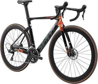 SAVADECK Carbon Fiber Road Bike, Hydraulic Oil Disc Bike with Carbon Fiber Frame and Wheelset, Lightweight Full Carbon Racing Bicycle with Shimano R7120 24S Shift Set for Adults