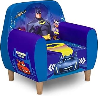 Delta Children Batman Batwheels Foam Chair for Kids, Blue