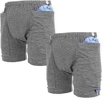 Lmaray Incontinence Care Trousers 2 Packs, Catheter Leg Bag Shorts, Urinary Incontinence Supplies for Men, Compatible with Nephrostomy, Foley, Suprapubic & Biliary Catheters (2XL(Men's))