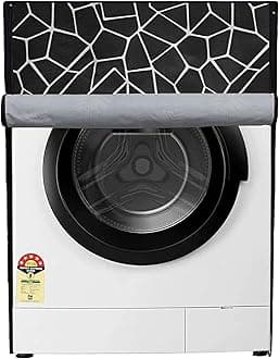 Star Weaves Waterproof Front Load Washing Machine Cover Suitable for Bosch 7.5 kg, 8 kg, 9 kg & 10 Kg (Black)