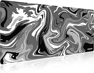 Large Gaming Mouse Pad,Anti-Skid Mousepad Large Keyboard Mouse Pad Desk Mat with Stitched Edges (700x300mm, Grey&Black) 0072