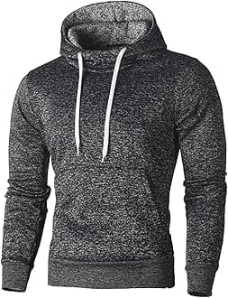 Hoodies for Men Fall Winter 2025 Trendy Oversized Pullover Long Sleeve Jackets Hooded Printed Sweatshirt with Pockets