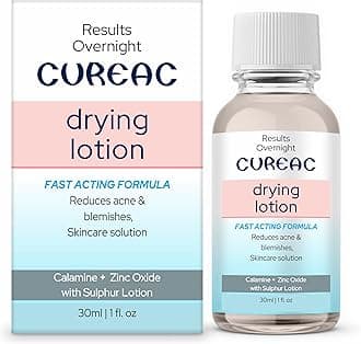 Salve Cureac Drying Lotion with Calamine, Zinc Oxide & Sulphur - 30ml | Acne & Spot Care Lotion for Clear & Balanced Skin