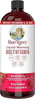 Liquid Morning Multivitamin Essentials+, Essential Vitamins & Minerals, Sugar Free, Raspberry Flavour, 946ml, Vegan, Gluten Free
