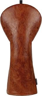Premium Leather Brown Blade Mallet Putter Cover Driver Fairway Wood Headcover Cover Magnetic Closure